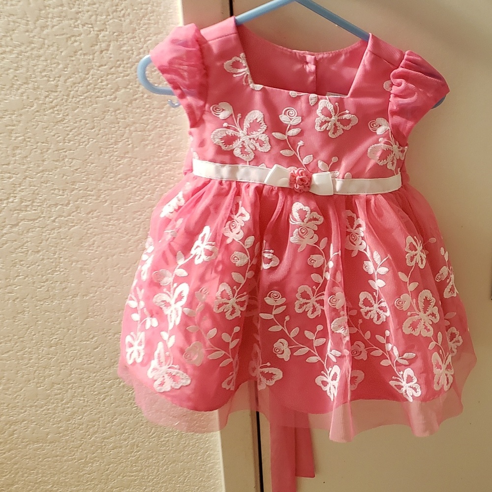 Pink butterfly dress